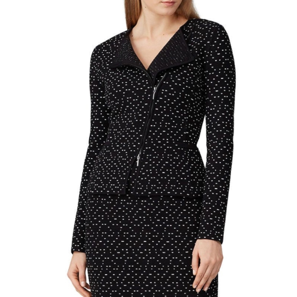 Emporio Armani Dot Printed Asymmetrical Zip Jacket - part of a set